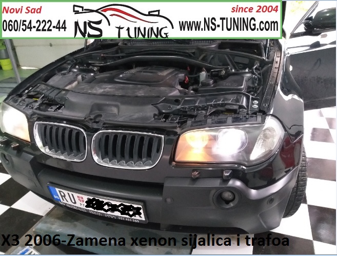 bmw x3 2004 2005 2006 2007 godiste xenon farovi d2s sijalica trafo uggradnja novi sad tuning